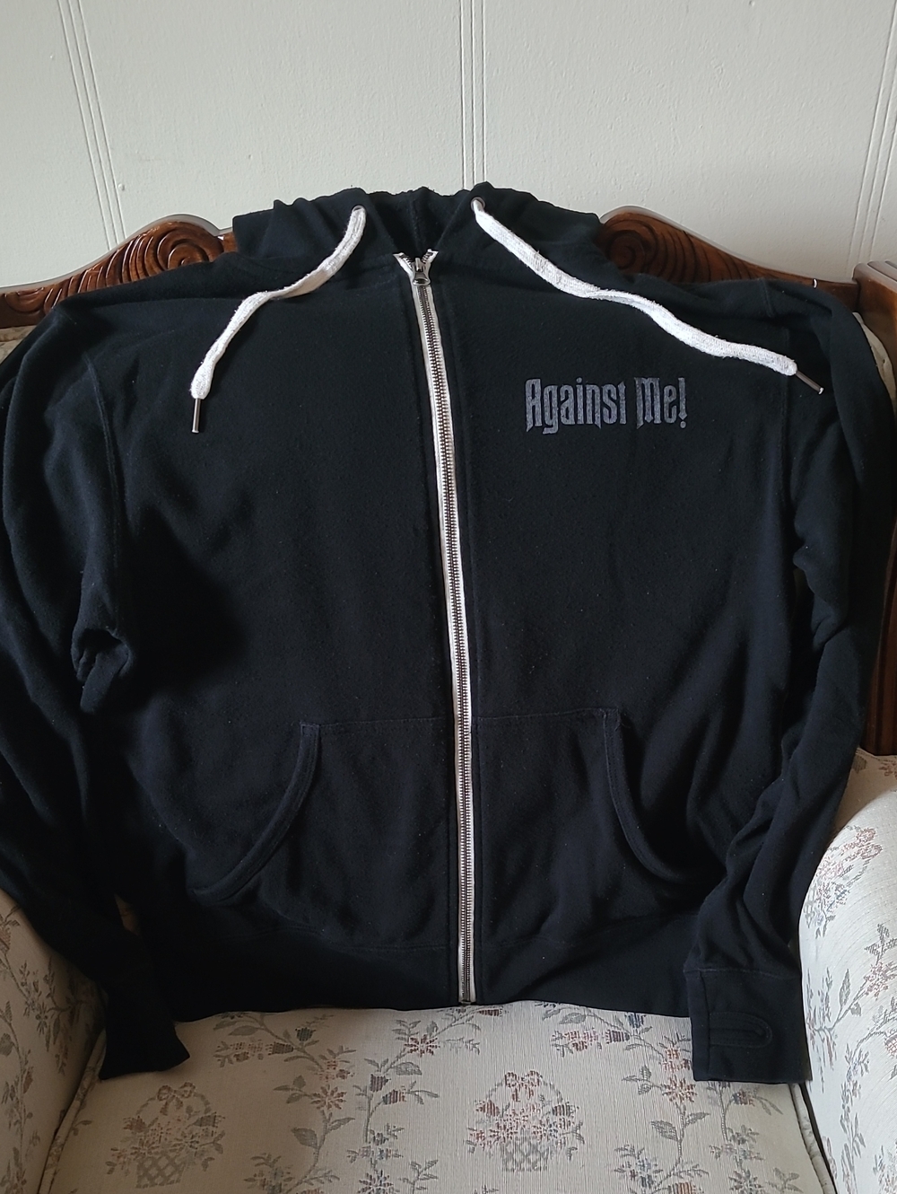 Against Me Band Black Zip-Up Hoodie